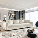 Deep Seat Convertible Sofa With Soft Pillows And Ottomans by HouseOfZazla
