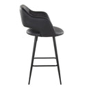 Margarite - Contemporary Fixed Height Counter Stool With Square Footrest (Set of 2) by HouseOfZazla