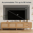 TV Stand, Media Console, 2 Drawers & Cable Management - Natural Wood by HouseOfZazla