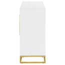 Synchrony - 2 Door Accent Cabinet With Art Deco Trim - White