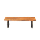 Outdoor 1pcs Acacia Wood Bench, Teak Finish by HouseOfZazla