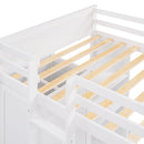 Loft Bed With A Stand Alone Bed, Shelves, Desk, And Wardrobe by HouseOfZazla