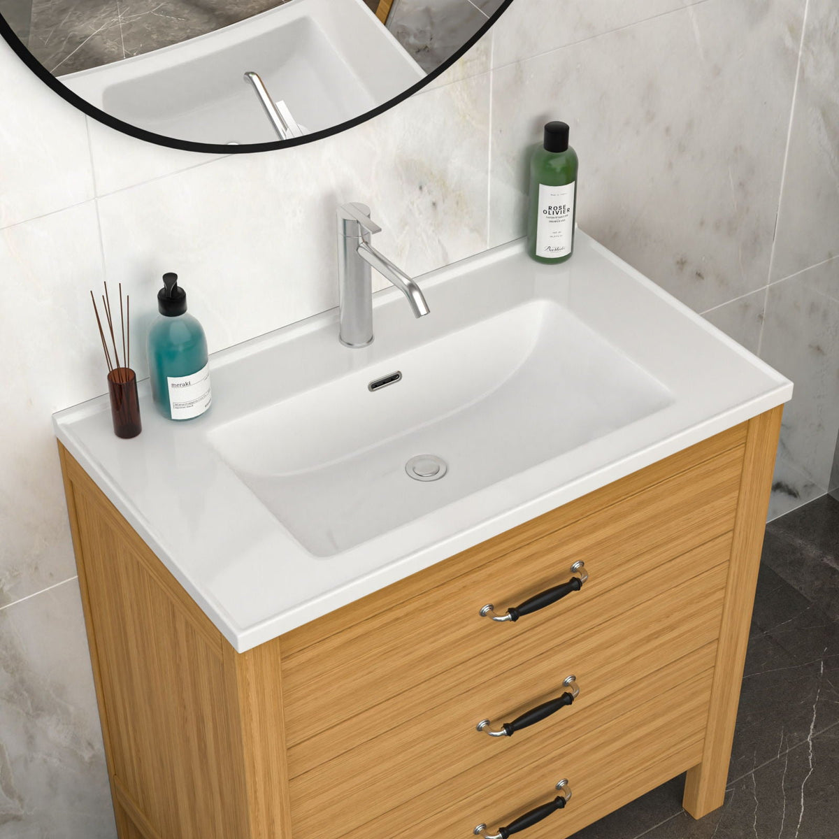 Modern Rectangular Vanity Top With Overflow For Bathroom, photo 11 of 19