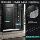 60" W x 74" H Door Sliding Frameless Shower Door with 6mm Tempered Glass LYM-02 Mat by HouseOfZazla