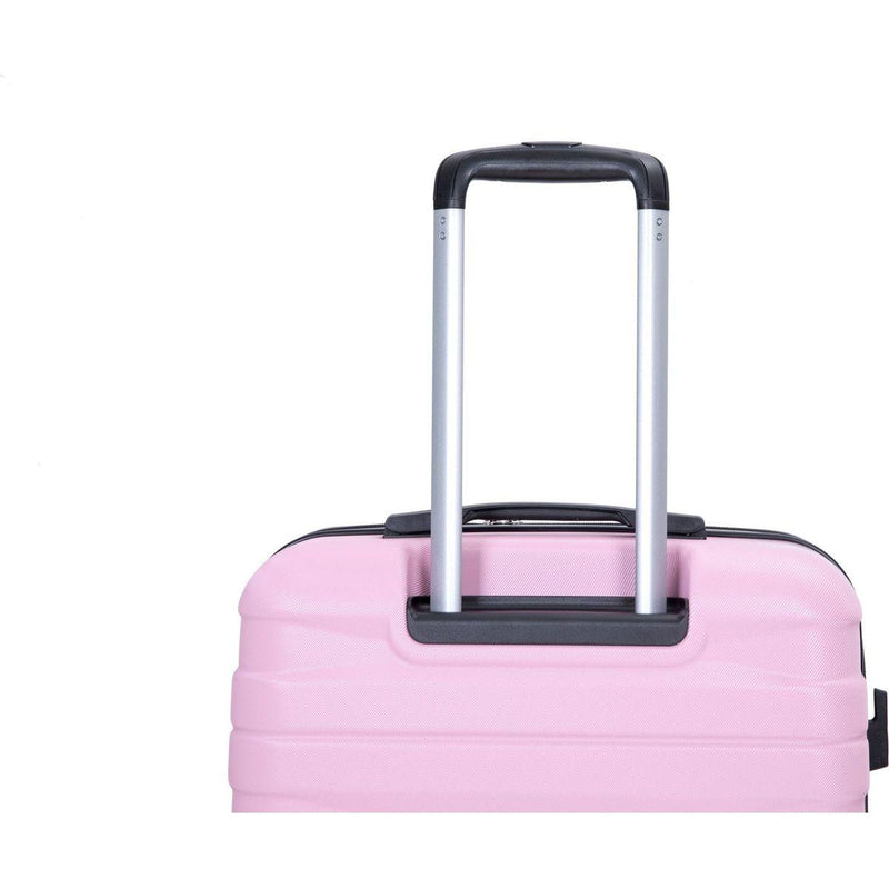 3 Piece Luggage Sets PC Lightweight & Durable Expandable Suitcase with Two Hooks, Double Spinner Wheels, TSA Lock, (21/25/29) Pink