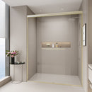 Double Sliding Shower Door, Semi-Frameless Bypass Bathroom Sliding Door With 1/4" (6 Mm) Tempered Glass For Walk-In Shower by HouseOfZazla