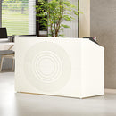 Modern Reception Desk, Front Desk Table With Cable Grommet & Privacy Panels by HouseOfZazla