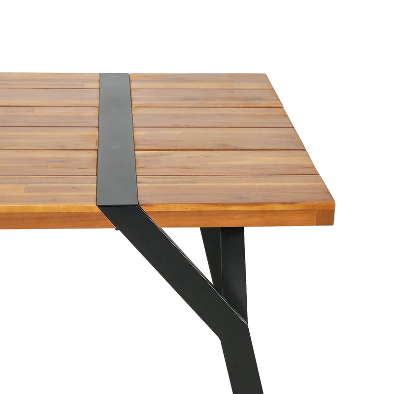 Zora Dining Table Industrial & Iron Table - Black, photo 3 of 12