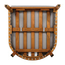 Acacia Wood Outdoor Club Chair with Handwoven Rope Accents & Curved Backrest by HouseOfZazla