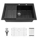 Quartz Kitchen Sink, Granite Composite, Drop In Sink With Durable Design by HouseOfZazla