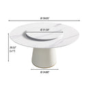 Modern, Round Carbon Steel Base Dining Table, Can Accommodate 6 People by HouseOfZazla