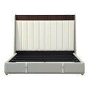 Jamonica - Eastern King Bed - Beige & Dark Brown by Unique Piece Furniture