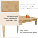 7-Piece Farmhouse Dining Set Classic Rustic Table and 6 high-back design Chairs for Dining Room, Kitchen (Natural Wood Wash)