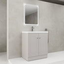 Contemporary Freestanding Bathroom Vanity With Resin Sink & Soft-Close Cabinet Doors by Unique Piece Furniture