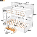 Twin Size Bunk Bed With Built-In Shelves Beside Both Upper And Down Bed And Storage Drawer by HouseOfZazla