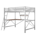 Loft Bed With Desk And Shelf, Modern Design by HouseOfZazla