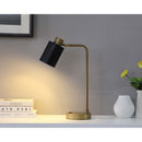 Dharma - Adjustable Table Lamp With Shade - Antique Brass by HouseOfZazla