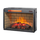 Infrared Quartz Heater Fireplace Insert -Woodlog Version With Brick by Unique Piece Furniture