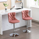 Swivel Adjustable Height Barstools Set of 2 by HouseOfZazla