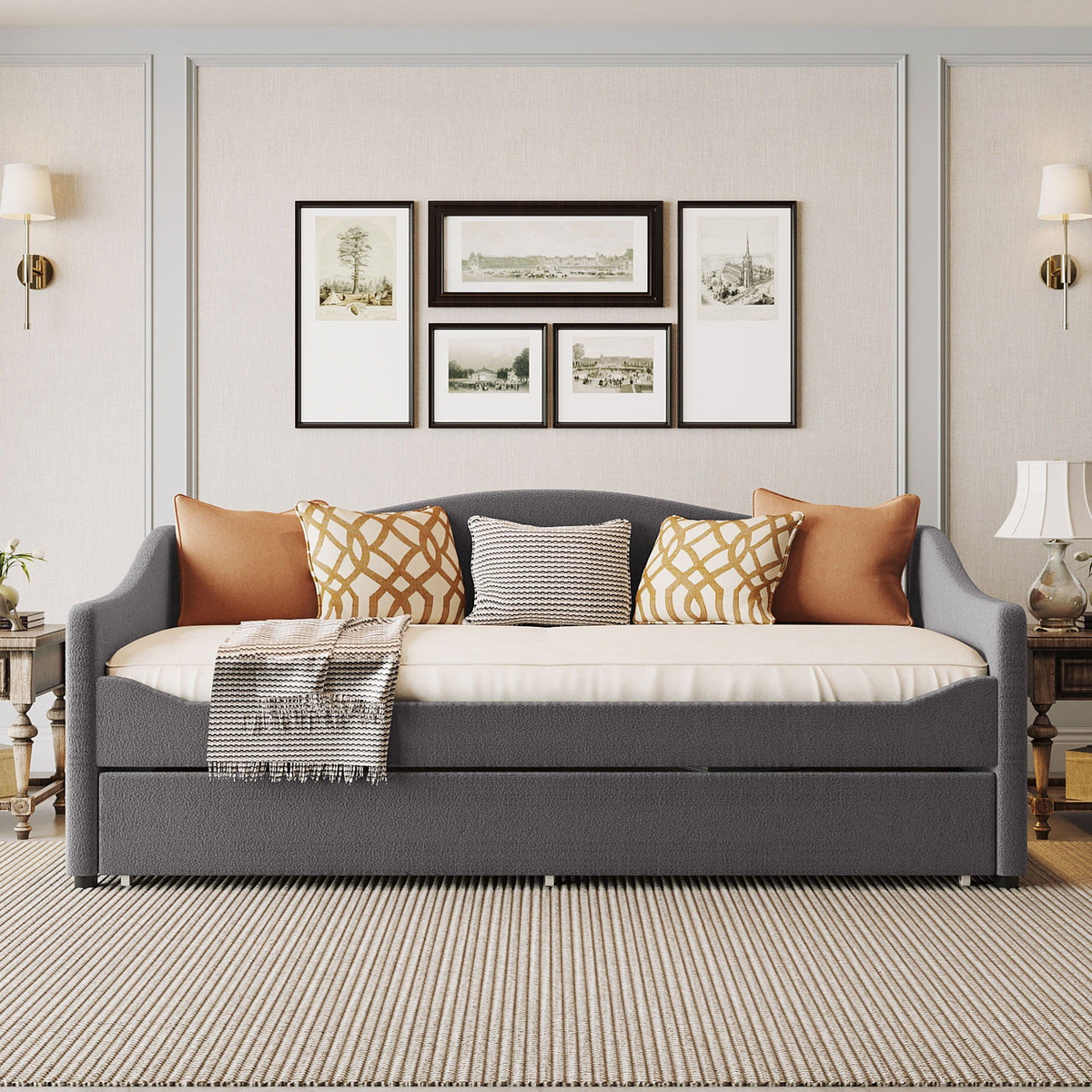 Design Upholstered Daybed With Light And Trundle, photo 9 of 21