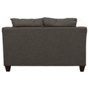 Salizar Upholstered Flared Arm Loveseat Charcoal Grey