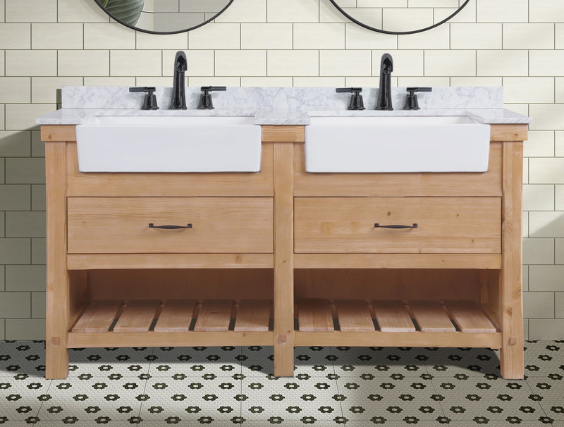 Marina 60" Bathroom Vanity Driftwood Finish