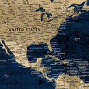 Custom Push Pin World Map Wall Art Canvas Print –