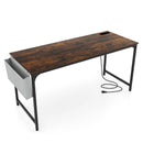60 Inch Computer Desk with Charging Station Storage Bag by LJGDeals