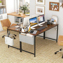 60 Inch Computer Desk with Charging Station Storage Bag by LJGDeals