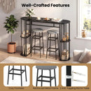 60 Inch Dining Table and 2 Upholstered Barstools with Faux Marble Tabletop by LJGDeals