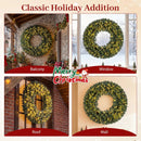 60 Inch Pre-Lit Artificial Christmas Wreath 200 LED Warm White Lights by LJGDeals