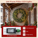 60 Inch Pre-Lit Artificial Christmas Wreath 200 LED Warm White Lights by LJGDeals