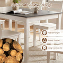 60 Inch Rectangular Dinner Table with Solid Rubber Wood Legs by LJGDeals