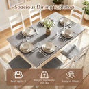 60 Inch Rectangular Dinner Table with Solid Rubber Wood Legs by LJGDeals