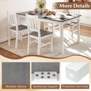 60 Inch Rectangular Dinner Table with Solid Rubber Wood Legs by LJGDeals