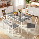 60 Inch Rectangular Dinner Table with Solid Rubber Wood Legs by LJGDeals