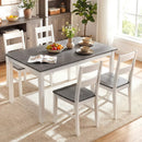 60 Inch Rectangular Dinner Table with Solid Rubber Wood Legs by LJGDeals