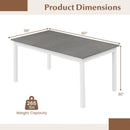 60 Inch Rectangular Dinner Table with Solid Rubber Wood Legs by LJGDeals