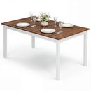 60 Inch Rectangular Dinner Table with Solid Rubber Wood Legs by LJGDeals