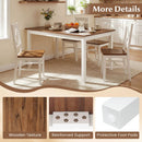 60 Inch Rectangular Dinner Table with Solid Rubber Wood Legs by LJGDeals