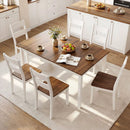 60 Inch Rectangular Dinner Table with Solid Rubber Wood Legs by LJGDeals
