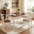60 Inch Rectangular Dinner Table with Solid Rubber Wood Legs by LJGDeals