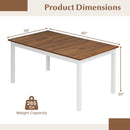 60 Inch Rectangular Dinner Table with Solid Rubber Wood Legs by LJGDeals