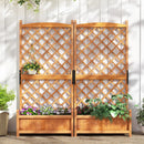 60 Inch Tall Raised Garden Bed with Diamond Lattice Trellis and Drainage Holes by LJGDeals