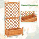 60 Inch Tall Raised Garden Bed with Diamond Lattice Trellis and Drainage Holes