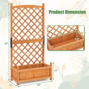 60 Inch Tall Raised Garden Bed with Diamond Lattice Trellis and Drainage Holes by LJGDeals