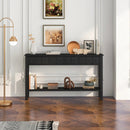 60 Inch Long Sofa Table with 4 Drawers and Open Shelf for Living Room by LJGDeals