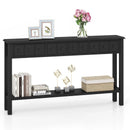 60 Inch Long Sofa Table with 4 Drawers and Open Shelf for Living Room by LJGDeals