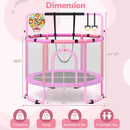 60-Inch Kids Trampoline with Adjustable Gymnastics Bar by LJGDeals
