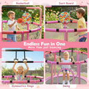 60-Inch Kids Trampoline with Adjustable Gymnastics Bar by LJGDeals